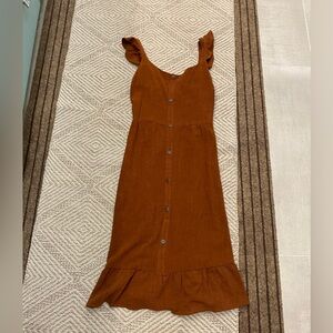 Cute midi brown dress